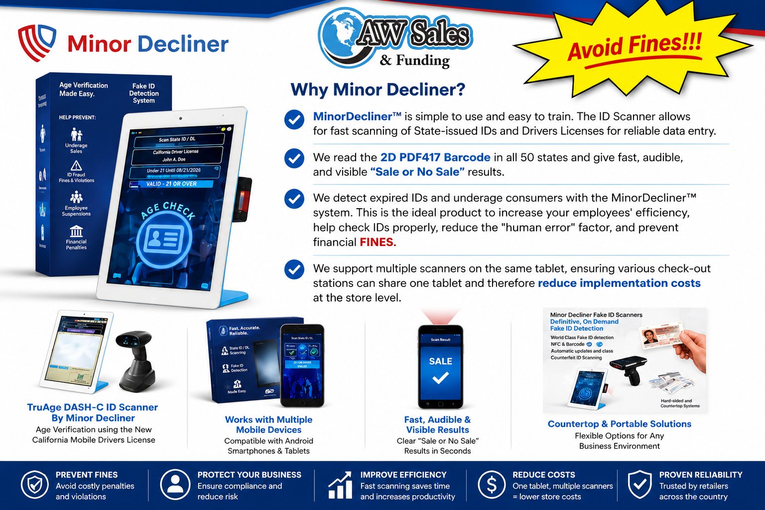 Minor Decliner age verification ID scanner