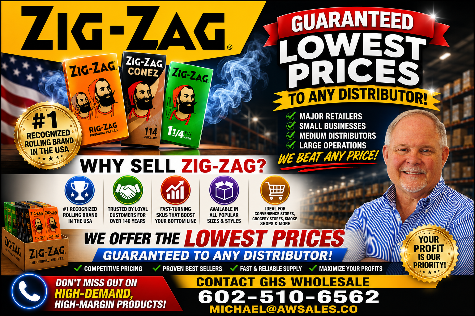 Zig-Zag wholesale distributor pricing